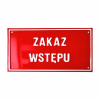 tabliczka zakaz wstępu